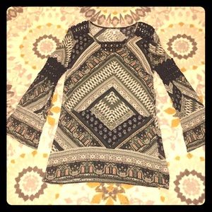 Fun tunic with bell sleeves